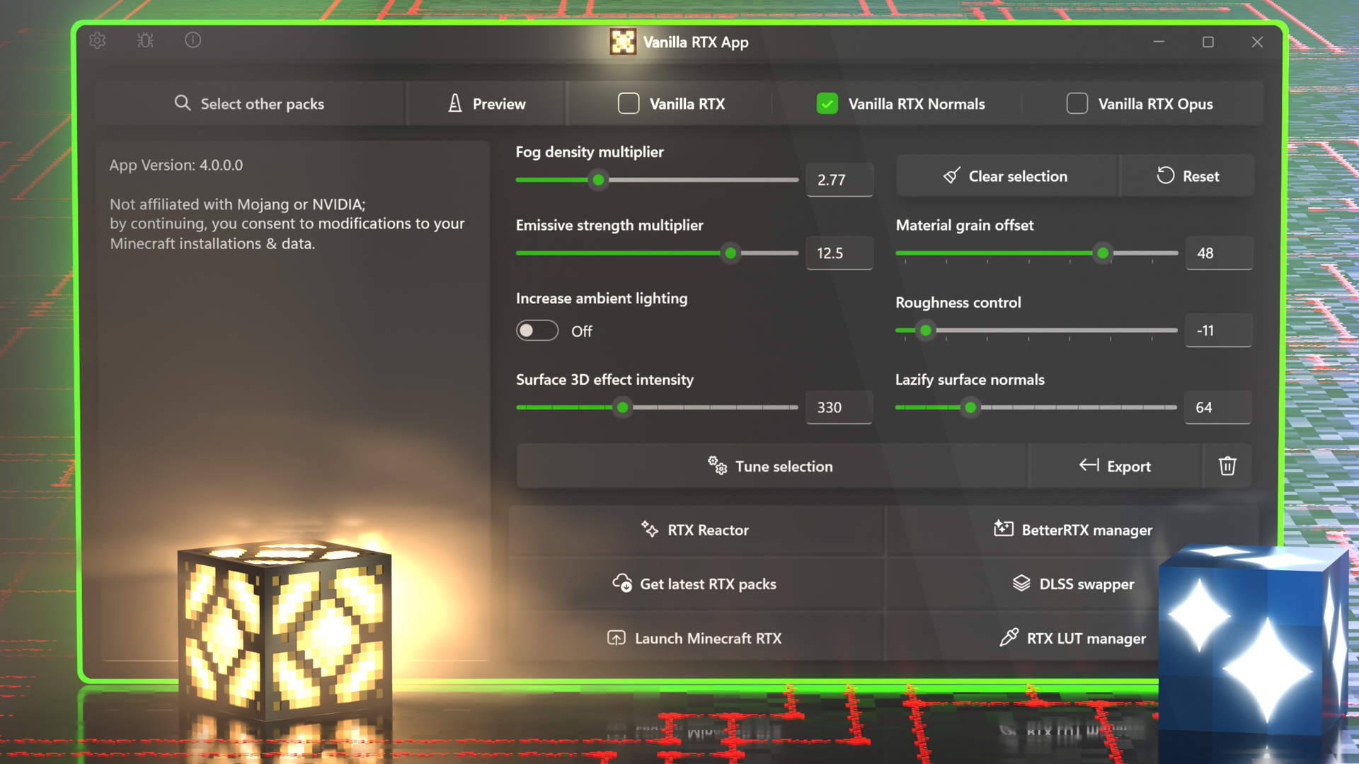 Vanilla RTX App