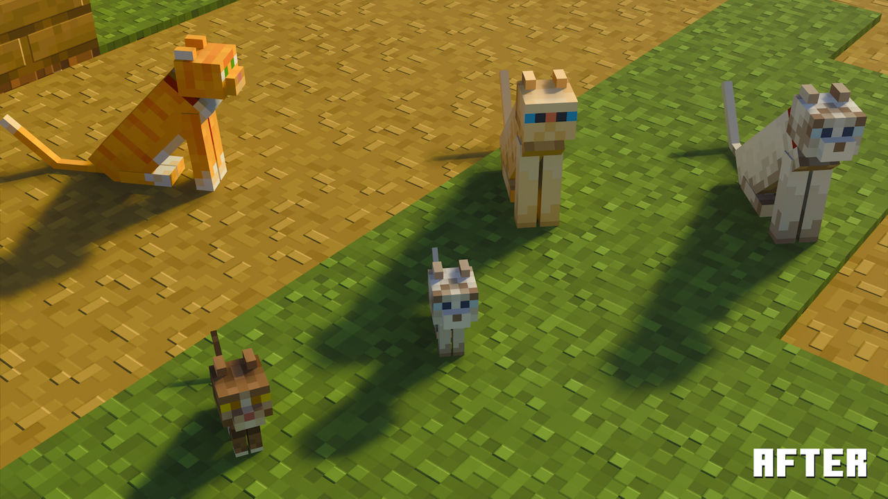 Vanilla RTX - Cat Shadow Rendering Fix - Minecraft RTX Bug Fixes & Enhancements
