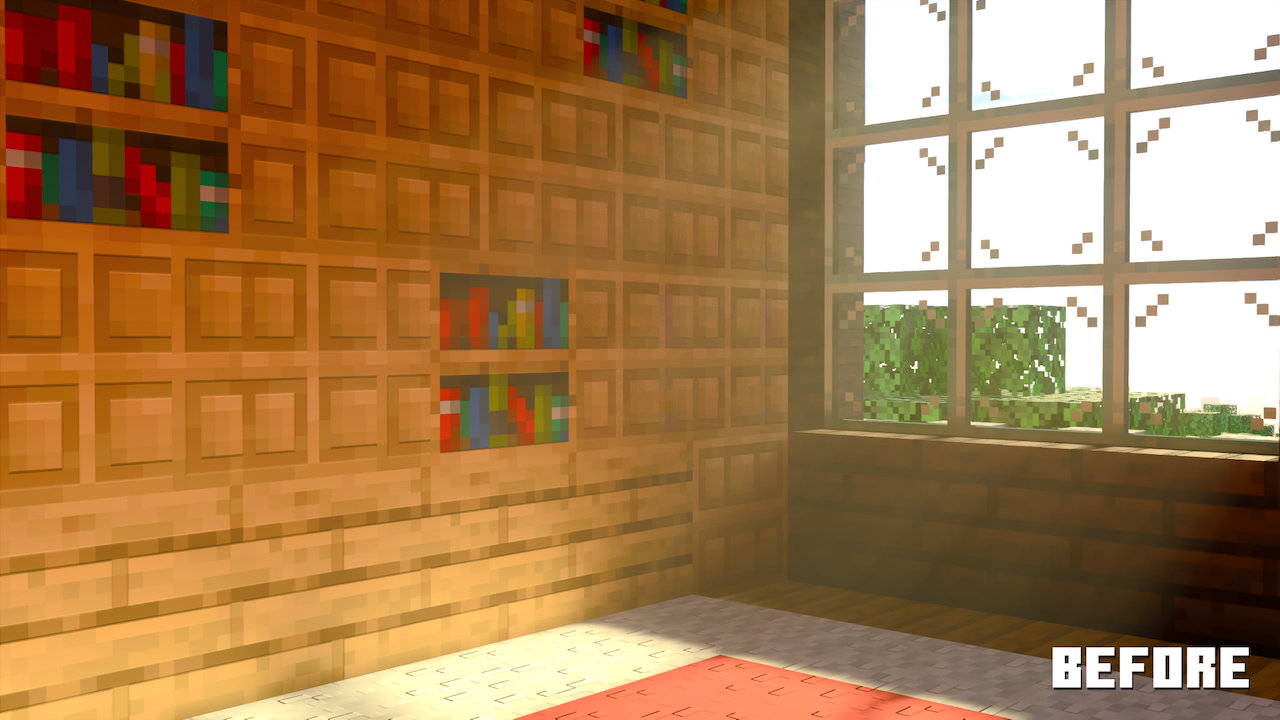 Vanilla RTX - Chiseled Bookshelf Fix - Minecraft RTX Bug Fixes & Enhancements