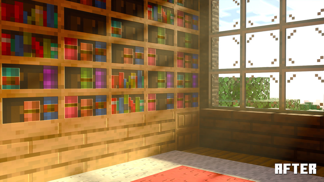 Vanilla RTX - Chiseled Bookshelf Fix - Minecraft RTX Bug Fixes & Enhancements