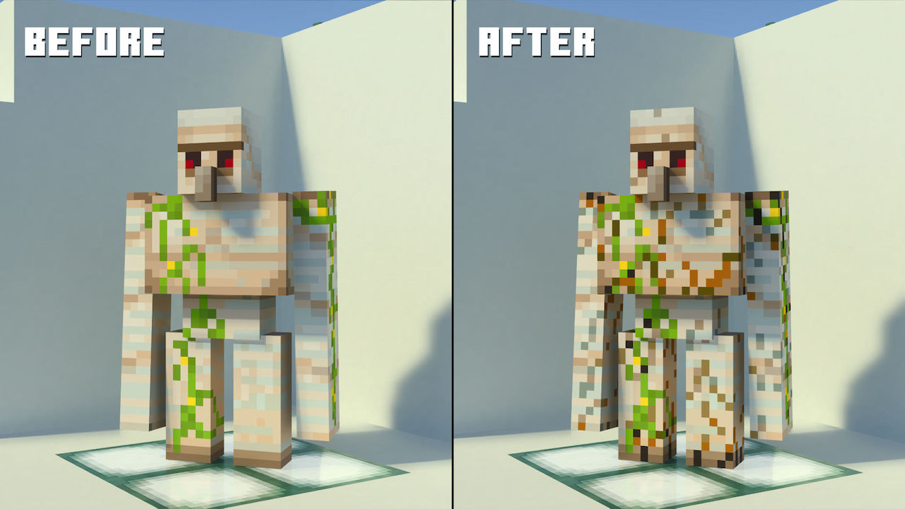 Vanilla RTX - Iron Golem Fix - Minecraft RTX Bug Fixes & Enhancements