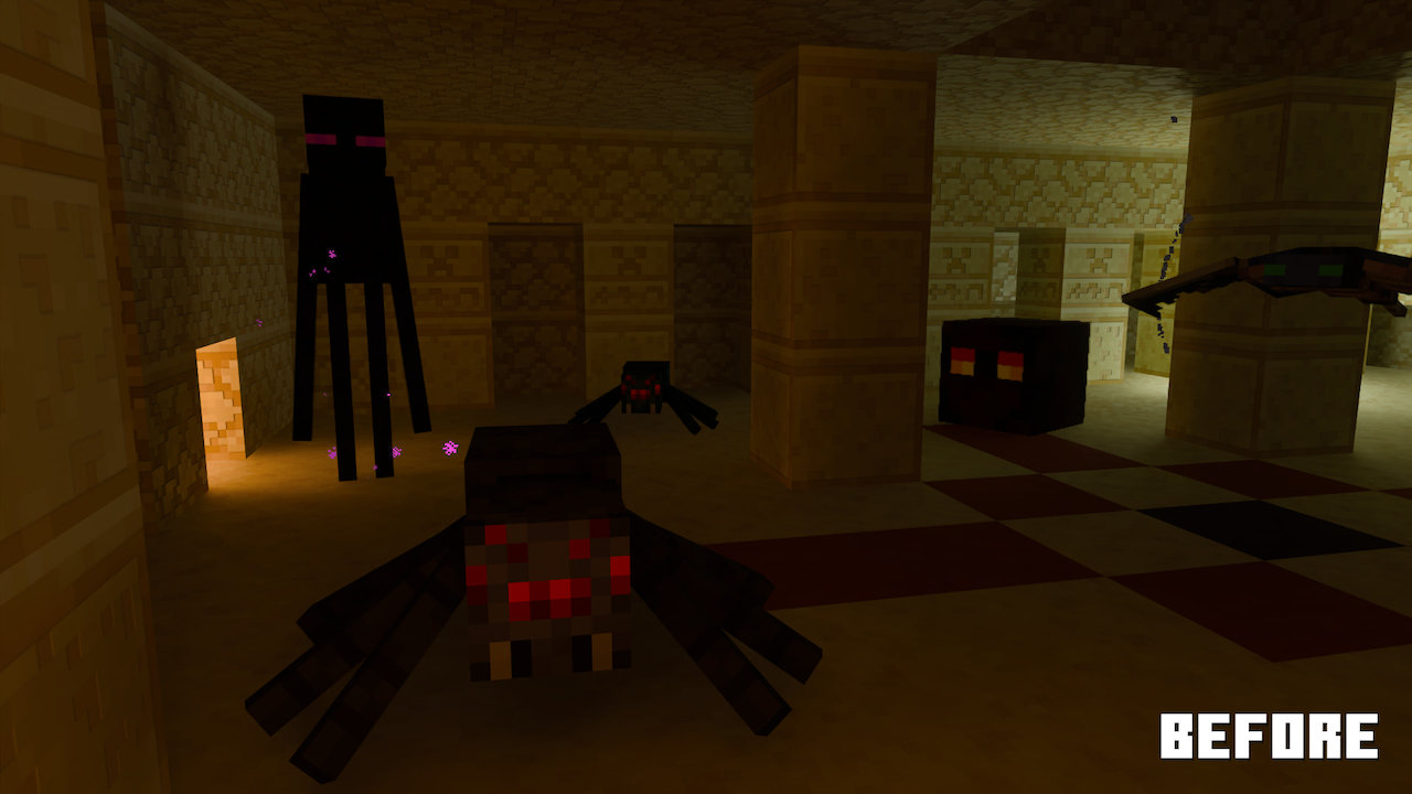 Vanilla RTX - Glowing Entity Eyes - Minecraft RTX Bug Fixes & Enhancements