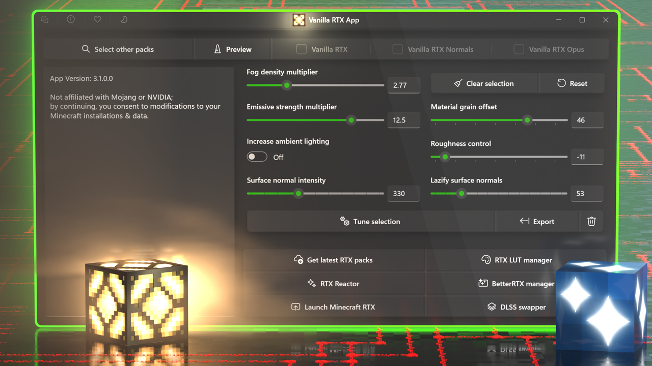 Vanilla RTX App