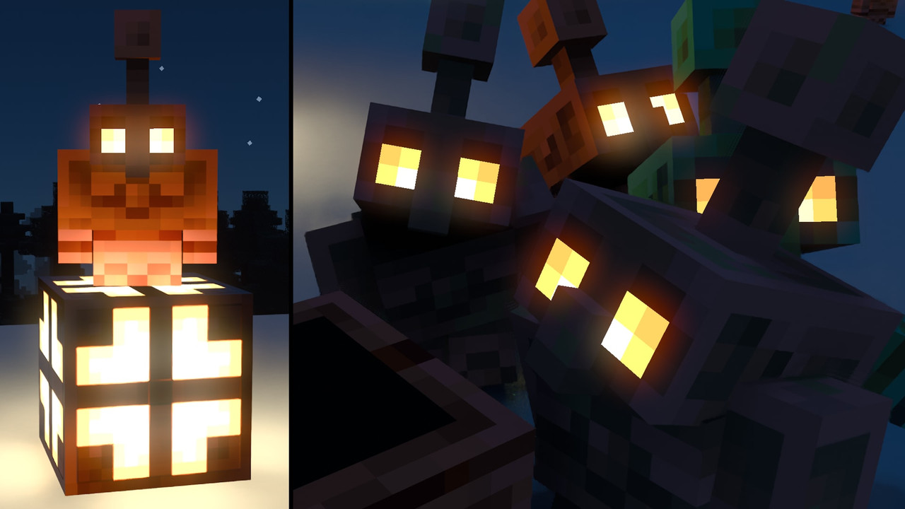 Vanilla RTX - Enhanced Copper Golem Eyes