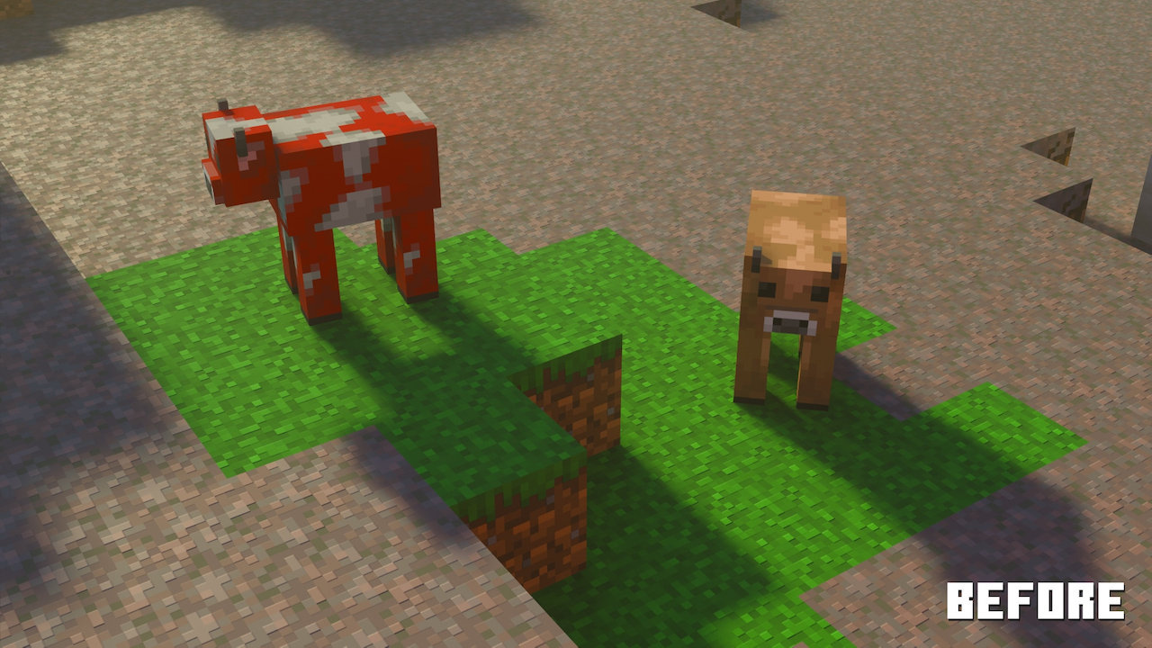 Vanilla RTX - Missing Geometry Fix for Mooshrooms - Minecraft RTX Bug Fixes & Enhancements