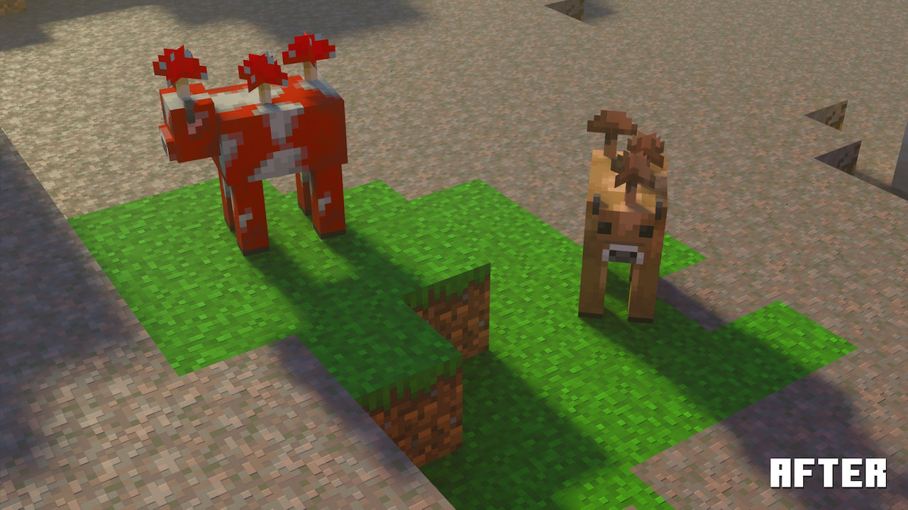 Vanilla RTX - Missing Geometry Fix for Mooshrooms - Minecraft RTX Bug Fixes & Enhancements