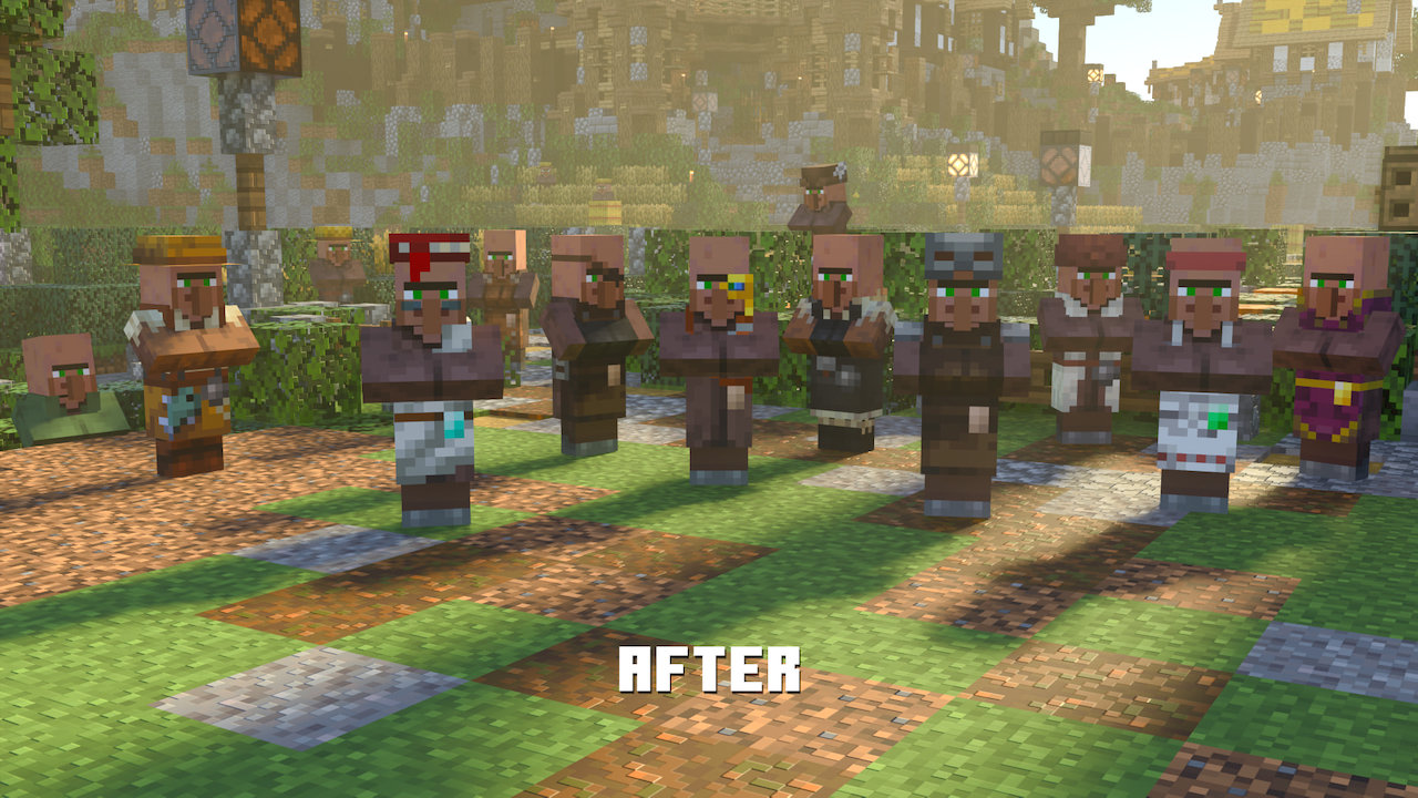Vanilla RTX - Villager Clothes Rendering Fix - Minecraft RTX Bug Fixes & Enhancements